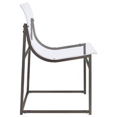 Adino Acrylic Dining Side Chair Clear and Black Nickel (Set of 2) - 121142
