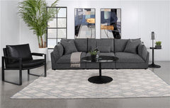 Sasha Upholstered RAF Chair Barely Black - 551684RAF