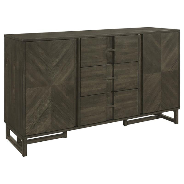 Kelly 3-drawer Storage Dining Sideboard Server Dark Grey - 107965