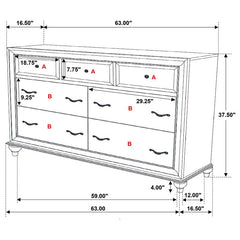 Barzini 4-piece Eastern King Bedroom Set White - 205891KE-S4