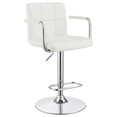 Palomar Adjustable Height Bar Stool White and Chrome - 121097