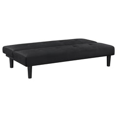 Stanford Upholstered Tufted Convertible Sofa Bed Black - 360238