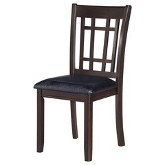 Lavon Padded Dining Side Chairs Espresso and Black (Set of 2) - 102672