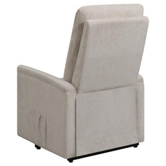 Henrietta Upholstered Power Lift Massage Chair Beige - 609405P