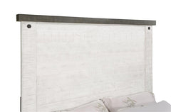 Lilith Wood Queen Panel Bed Distressed White - 224471Q