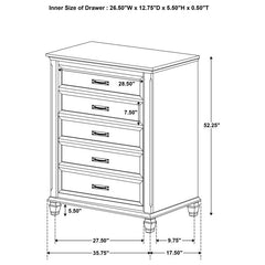 Franco 5-piece California King Bedroom Set Burnished Oak - 200971KW-S5