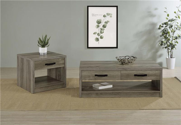 Felix 2-drawer Engineered Wood Coffee Table Grey Driftwood - 707728