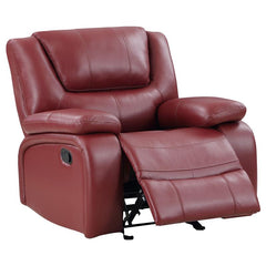 Camila 3-piece Upholstered Reclining Sofa Set Red - 610241-S3
