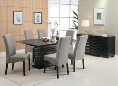 Stanton Rectangle Pedestal Dining Table Black - 102061