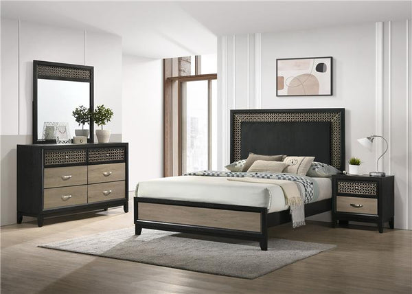 Valencia 4-piece Eastern King Bedroom Set Black - 223041KE-S4