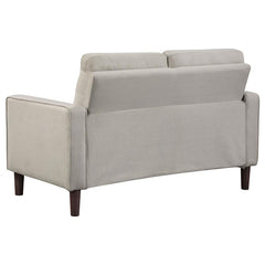 Bowen 2-piece Upholstered Track Arm Tufted Sofa Set Beige - 506785-S2