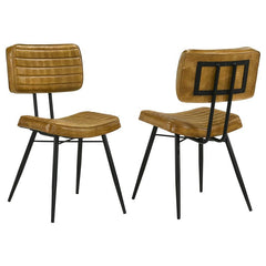 Misty Padded Side Chairs Camel and Black (Set of 2) - 110642