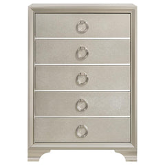 Salford 5-drawer Bedroom Chest Metallic Sterling - 222725