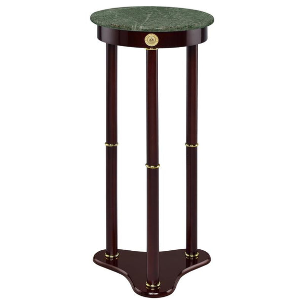 Edie Round Marble Top Accent Side Table Merlot - 3315