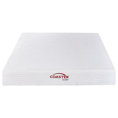 Key 10" Eastern King Memory Foam Mattress White - 350064KE