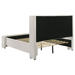 Alamosa Boucle Upholstered Queen Wingback Bed White - 310078Q