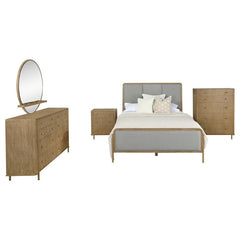 Arini 5-piece Eastern King Bedroom Set Sand Wash and Grey - 224301KE-S5