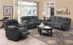 Weissman Upholstered Padded Arm Reclining Sofa Grey - 601921