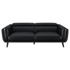 Shania Upholstered Low Back Sofa Black - 509921