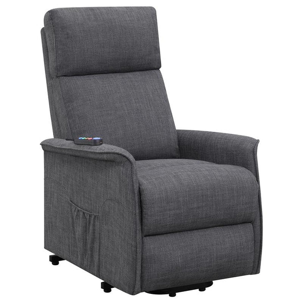 Herrera Upholstered Power Lift Massage Chair Charcoal - 609406P