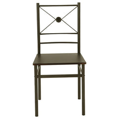 Anna 5-piece Rectangular Dining Set Dark Bronze - 100033