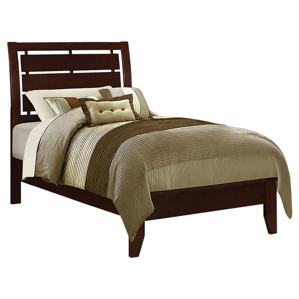Serenity Wood Twin Panel Bed Rich Merlot - 201971T