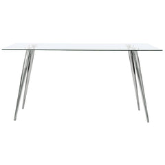 Gilman Rectangle Glass Top Dining Table - 190621CHR