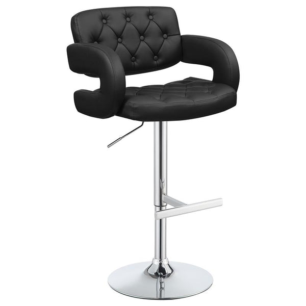 Brandi Adjustable Bar Stool Black and Chrome - 102555