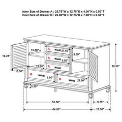 Franco 52-drawer Dresser Burnished Oak - 200973