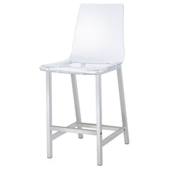 Juelia Counter Height Stools Chrome and Clear Acrylic (Set of 2) - 100265