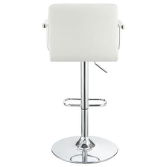Palomar Adjustable Height Bar Stool White and Chrome - 121097