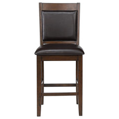Dewey Upholstered Counter Height Chairs with Footrest (Set of 2) Brown and Walnut - 115209