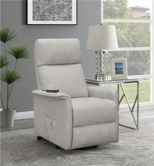 Herrera Upholstered Power Lift Massage Chair Beige - 609407P