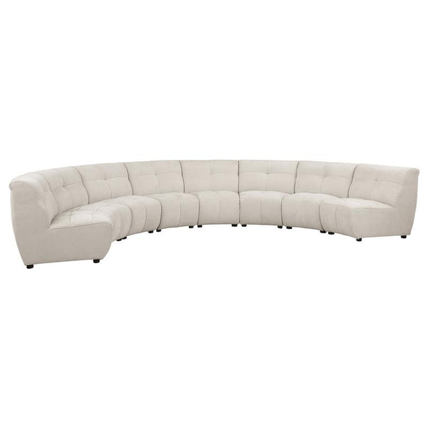 Charlotte 8-piece Upholstered Modular Sectional Sofa Ivory - 551300