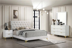 Kendall 4-piece California King Bedroom Set White - 224401KW-S4