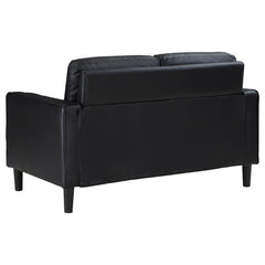Ruth 2-piece Upholstered Track Arm Sofa Set Black - 508361-S2