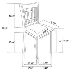 Lavon Padded Dining Side Chairs Medium Grey and Black (Set of 2) - 108212