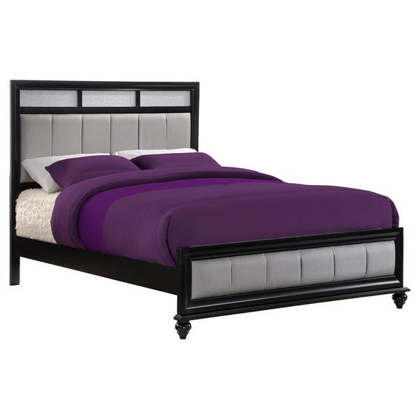 Barzini Wood Queen Panel Bed Black - 200891Q