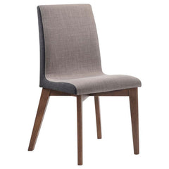 Redbridge Upholstered Side Chairs Grey and Natural Walnut (Set of 2) - 106592
