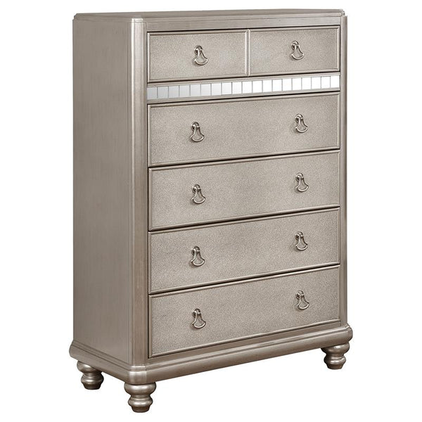 Bling Game 6-drawer Chest Metallic Platinum - 204185