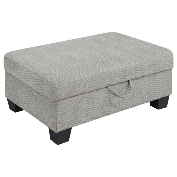 Whitson Rectangular Upholstered Storage Ottoman Stone - 509767