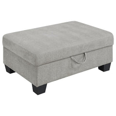 Whitson Rectangular Upholstered Storage Ottoman Stone - 509767