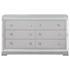 Eleanor 6-drawer Dresser Metallic Mercury - 223463