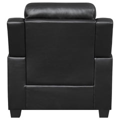 Finley Upholstered Padded Arm Tufted Accent Chair Black - 506553