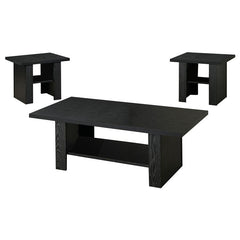 Rodez 3-piece Engineered Wood Coffee Table Set Black Oak - 700345