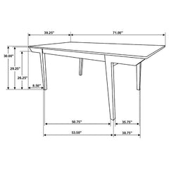 Nogales 7-piece Rectangle Dining Set Acacia and Coastal Grey - 109811-S7