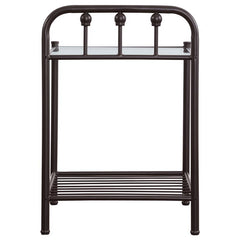 Livingston Metal 1-shelf Nightstand Dark Bronze - 301392