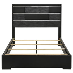 Blacktoft Wood Eastern King Panel Bed Black - 207101KE