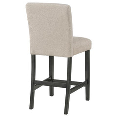 Alba Boucle Upholstered Counter Height Dining Chair Beige and Charcoal Grey (Set of 2) - 123129