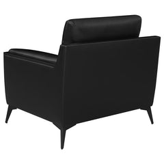 Moira 3-piece Upholstered Wedge Arm Tufted Sofa Set Black - 511131-S3